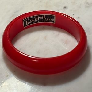 Beautiful vintage Baverel Paris red Bakelite bracelet